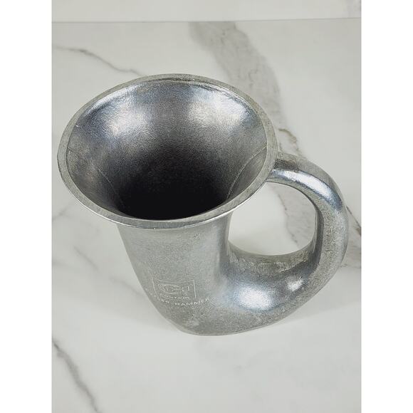 Lyman Pewter Bugle Mug 6" Stein Horn Viking Drinking Cup Cutler Hammer - Picture 9 of 16